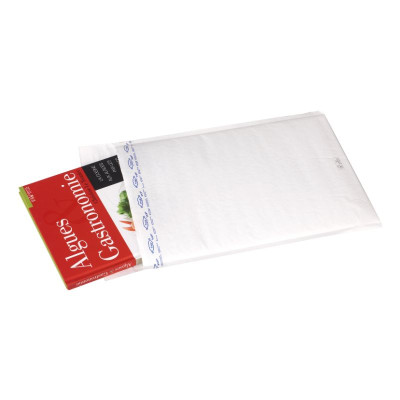 Pochette matelassée mousse, couverture kraft blanc
