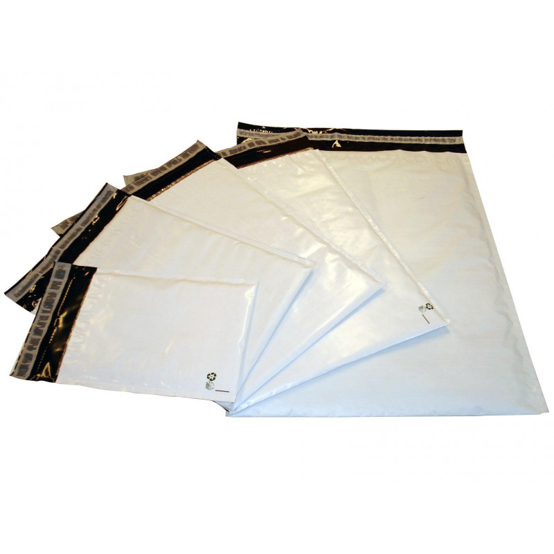 Pochettes - Enveloppes plastiques opaques 80 µ 320x410 mm