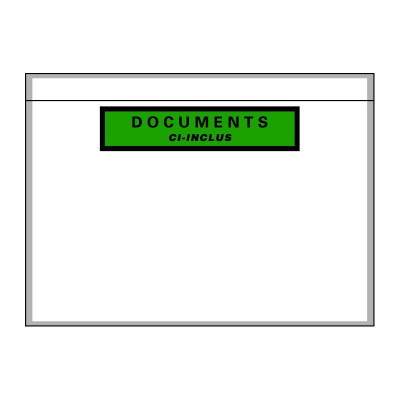 Pochette porte-documents adhésive papier recyclable