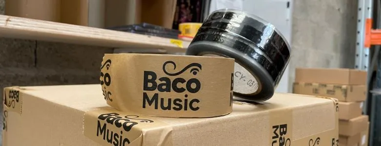 ruban adhésif personnalisé avec le logo Baco Music