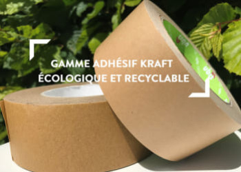 Des adhésifs  en papier kraft : 100% écologiques et recyclables 