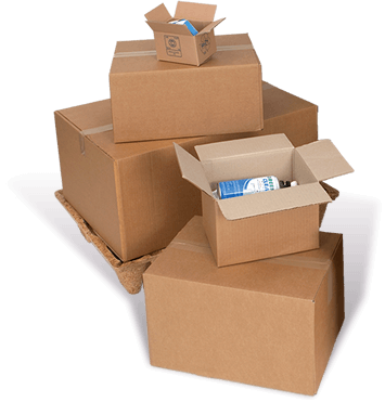 pile cartons